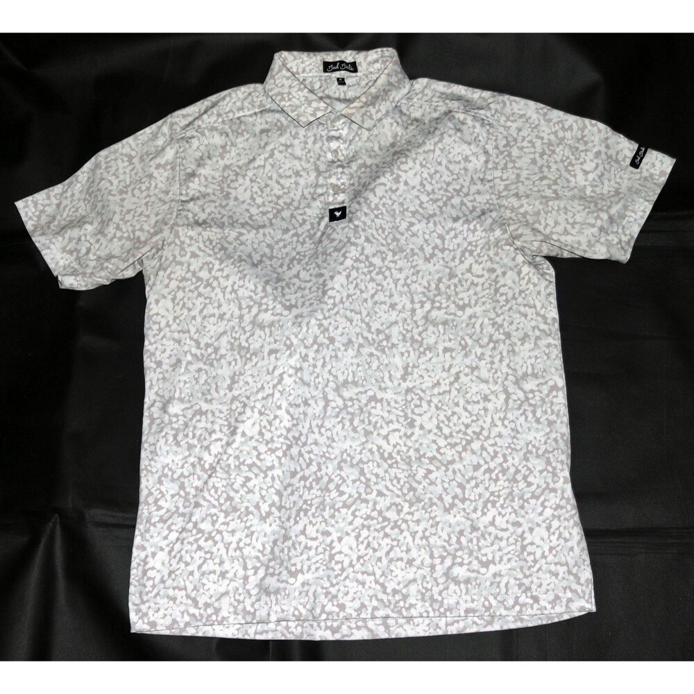 Bad Birdie Men's‎ Short Sleeve Floral Golf Casual Stretch Polo Shirt Size Medium